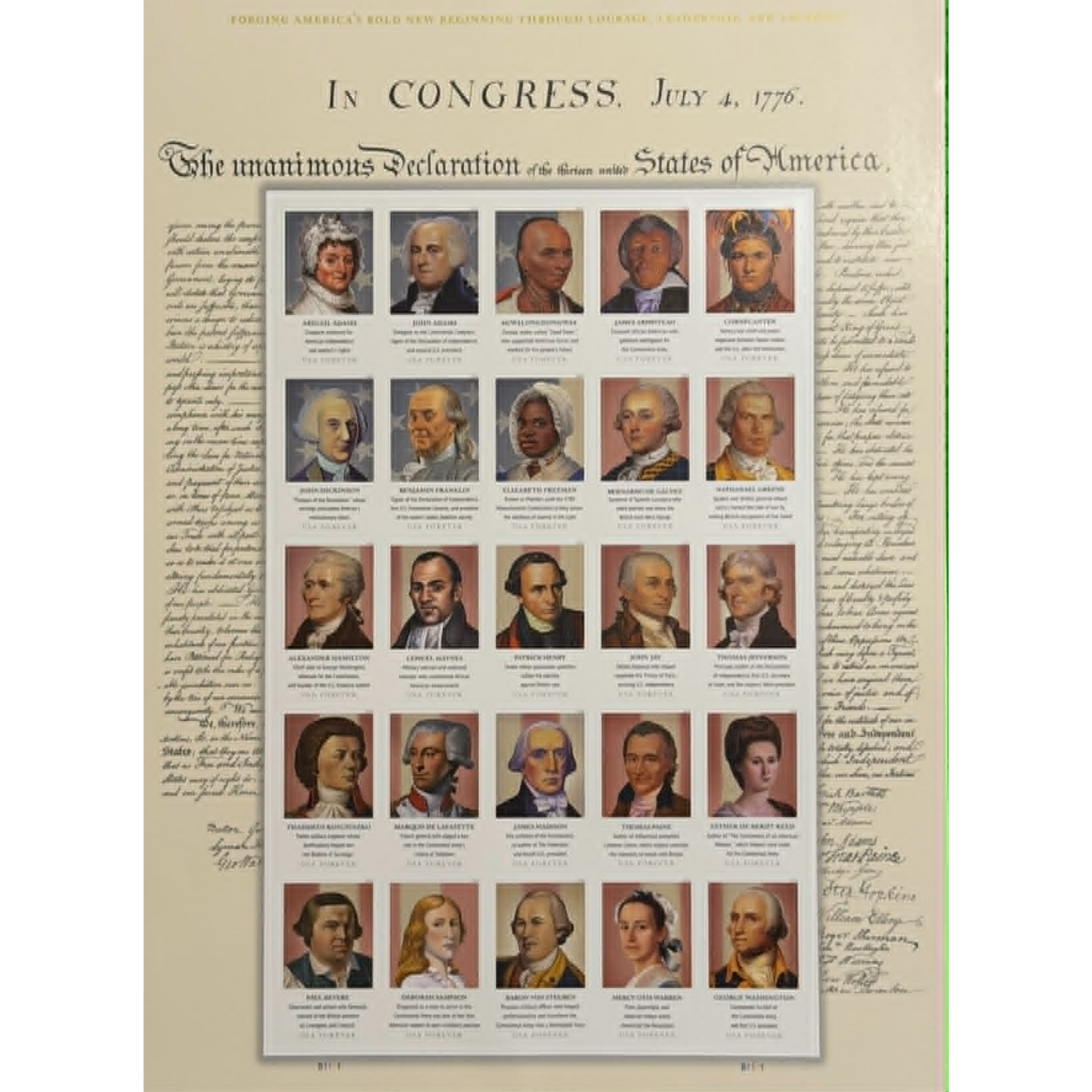 Series 2017 $2 Bill – Official 50th Anniversary Stamp (April 13, 2026) – Colonial Figures Grab Bag
