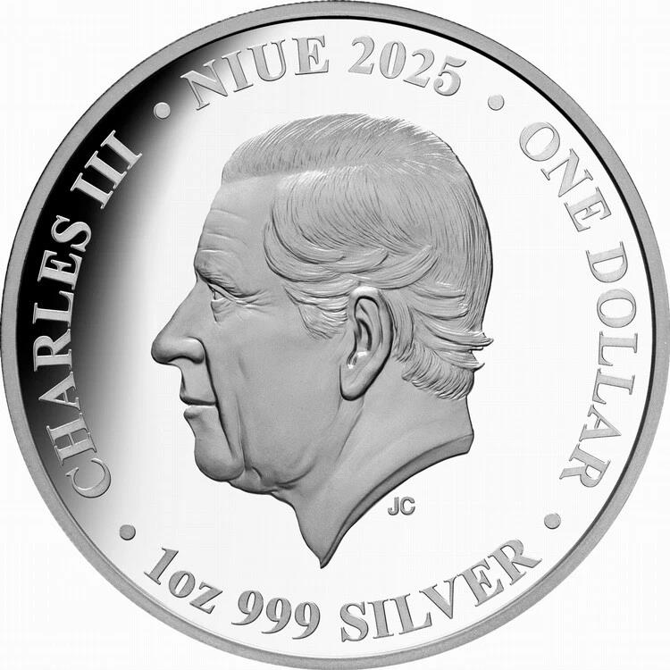 2025 Niue Saturn From Titan 1 oz Silver Coin