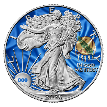 2026 State Flags Silver Eagle - Oklahoma Limited Edition