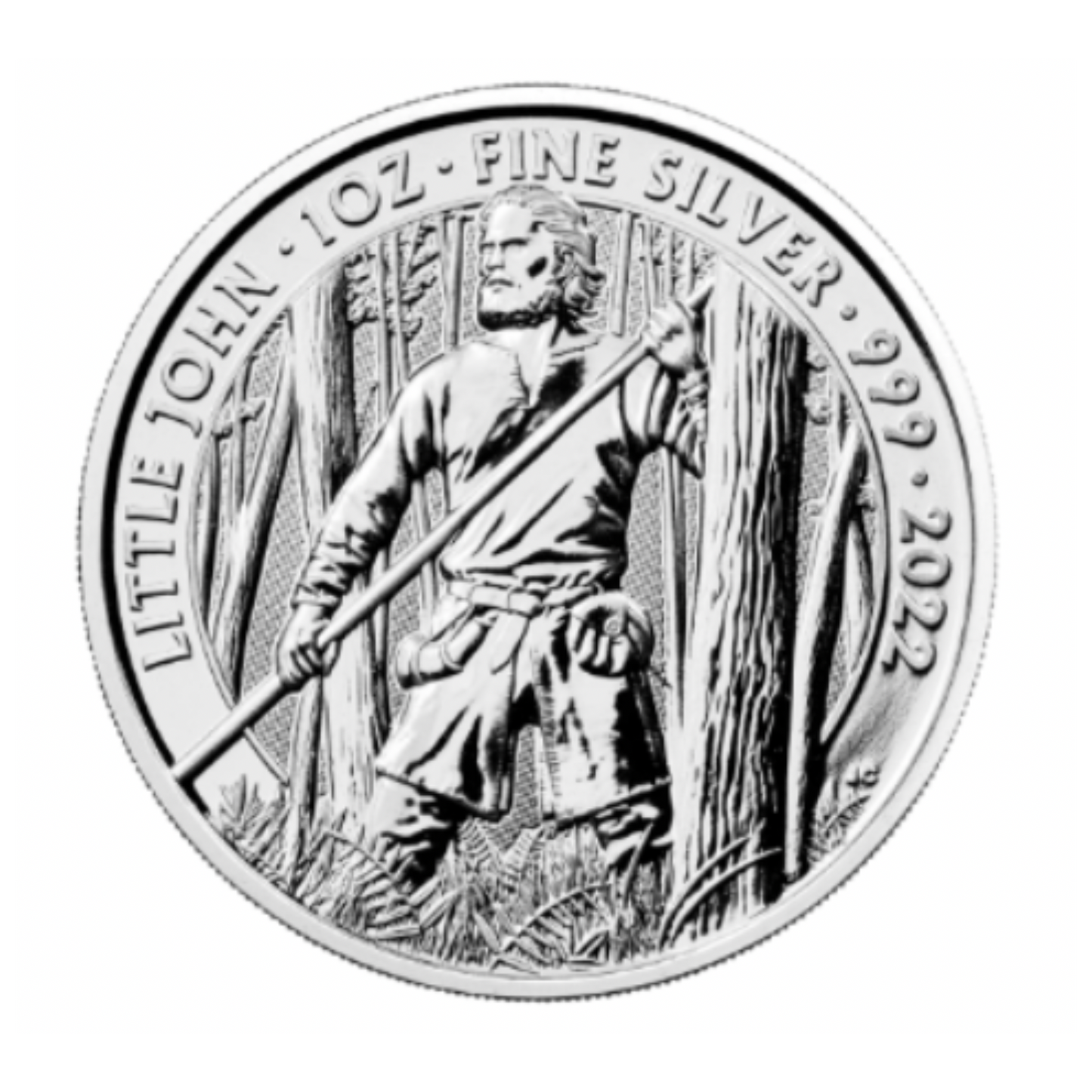 2022 Great Britain Myths and Legends - Little John 1 oz .999 Silver BU