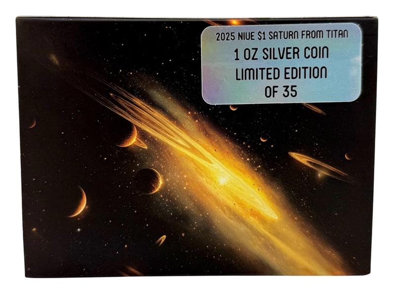 2025 Niue Saturn From Titan 1 oz Silver Coin NGC PF 70 UCAM Galaxy Label