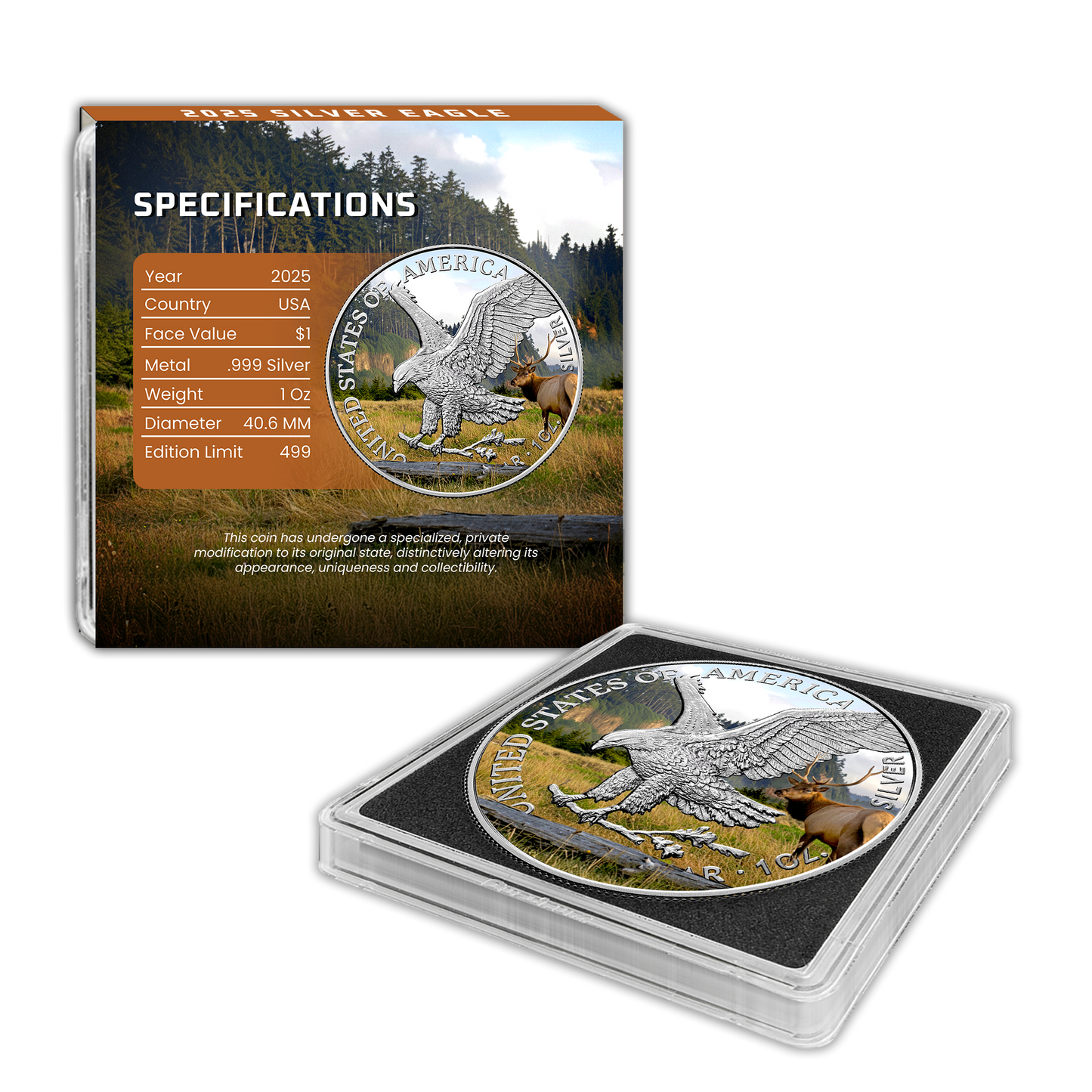 2025 Silver Eagle - Redwood National and State Parks - National Parks Series - CoinsTV