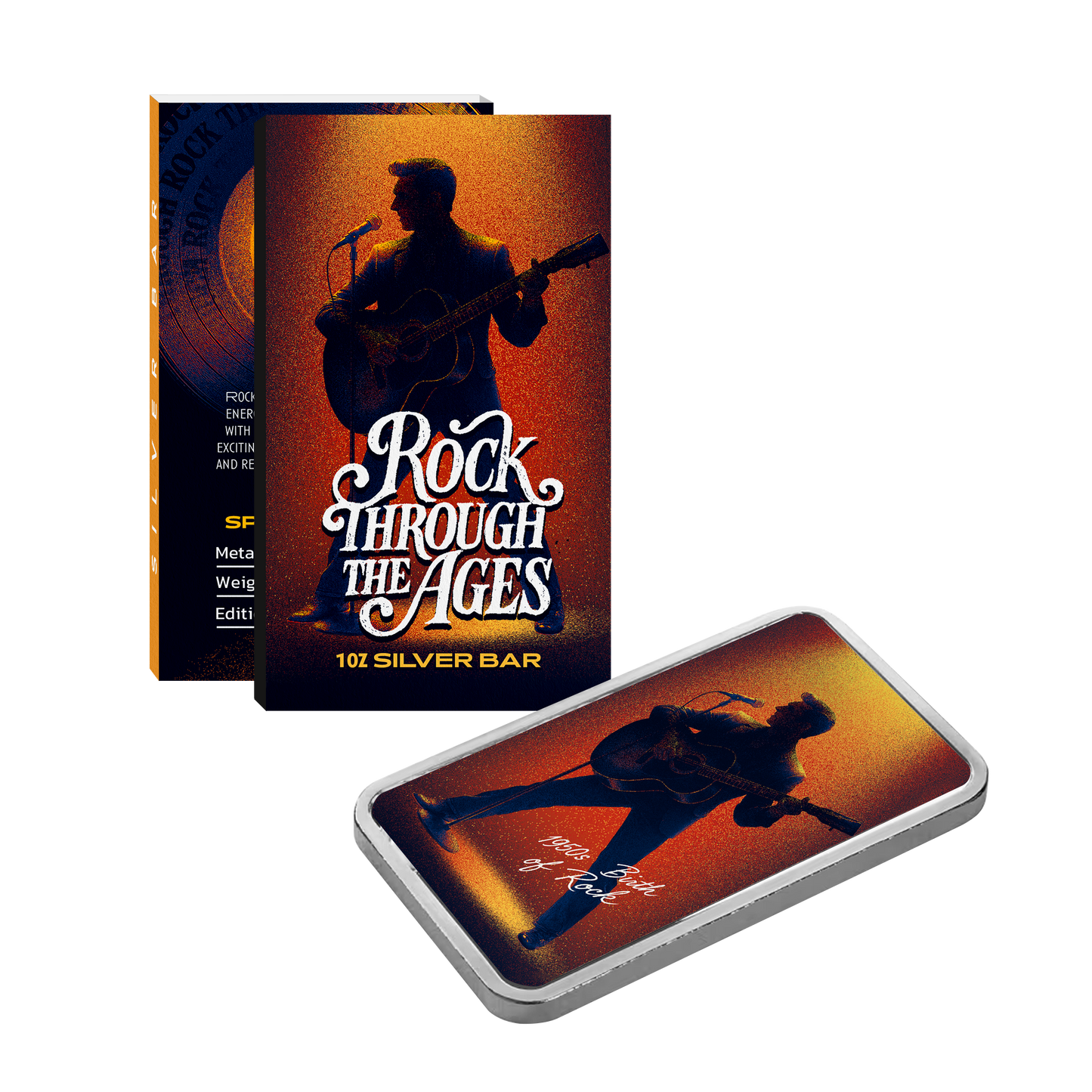 Rock Through the Ages Series 1: 50s 1 oz Silver Bar