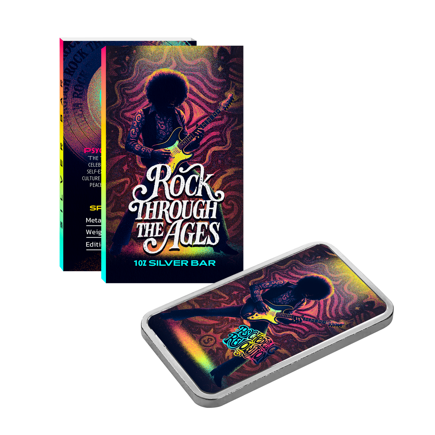 Rock Through the Ages Series 2: 60s 1 oz Silver Bar