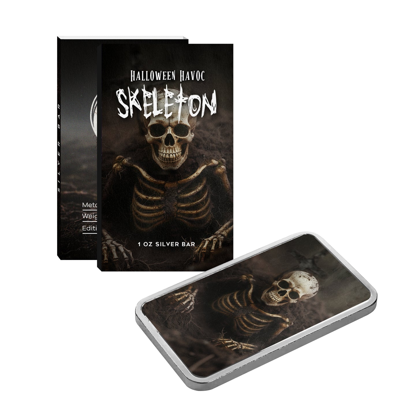2025 Halloween Series - Silver Eagle & Bar Set - Skeleton Edition