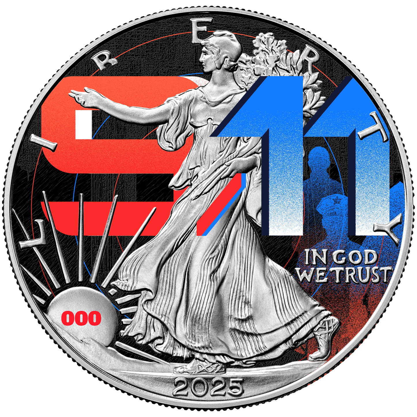 2025 Chromatics Remember the Fallen – 9/11 Silver Eagle & Bar Set
