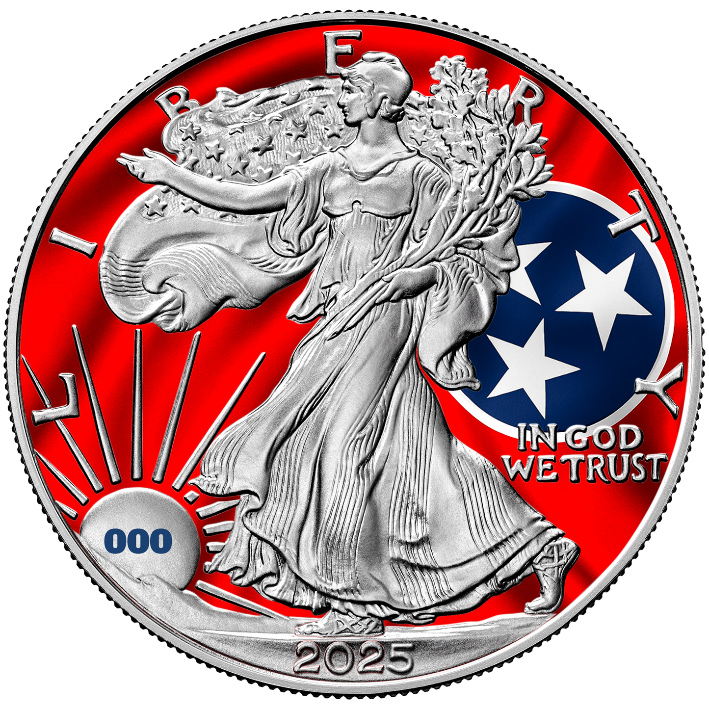 2025 State Flags Silver Eagle - Tennessee Limited Edition