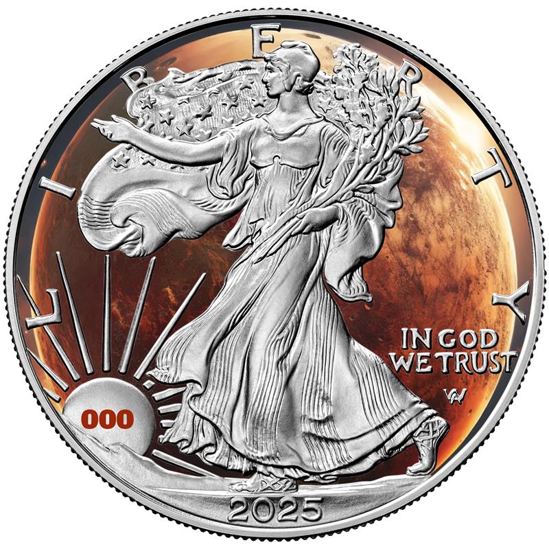 2025 Mars Silver Eagle - Planets of the Solar System Series