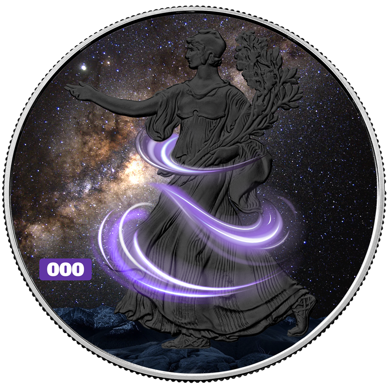 2025 Chromatics Silver Eagle - Milky Way Galaxy - CoinsTV