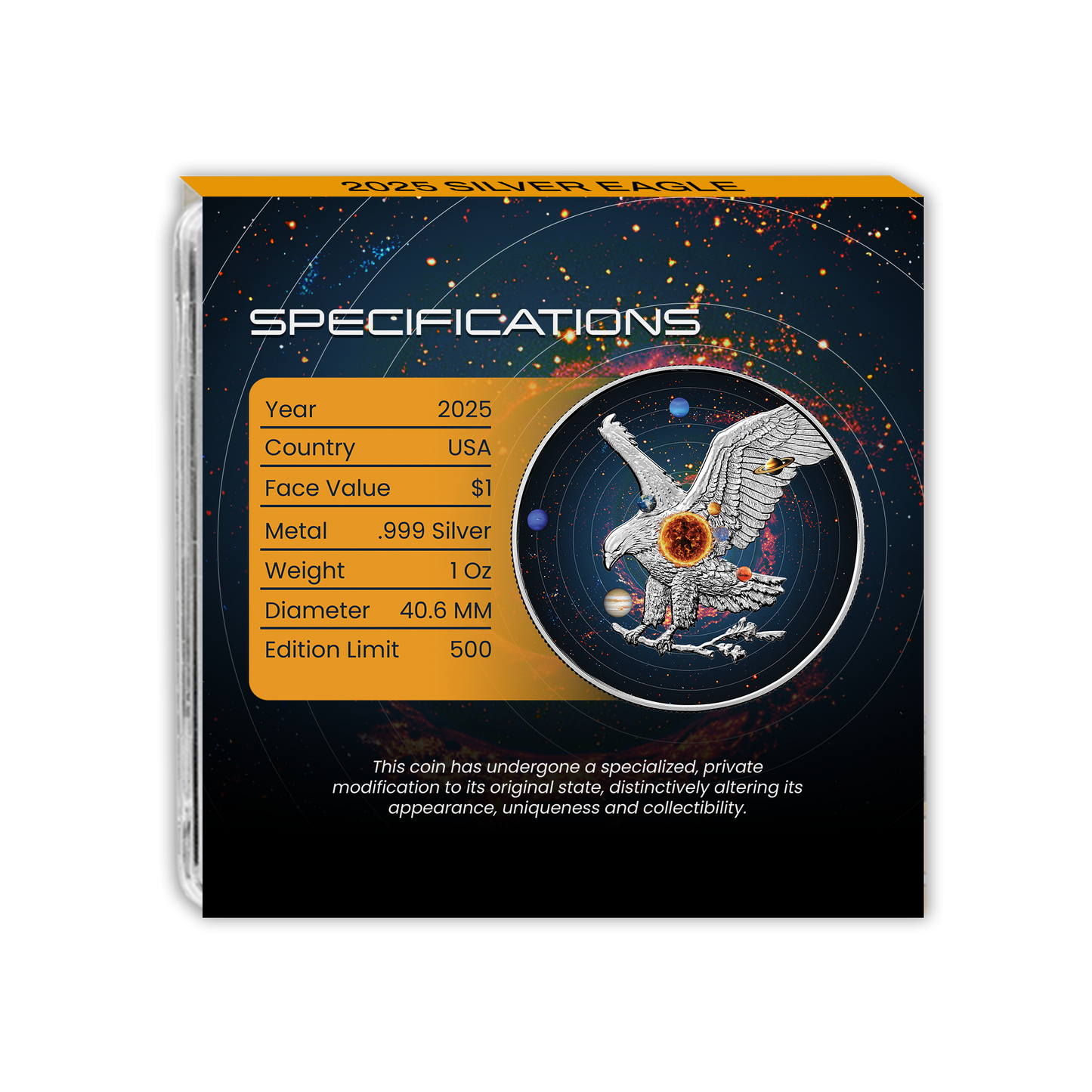 2025 Journey’s End Silver Eagle - Solar System Completer Edition - CoinsTV