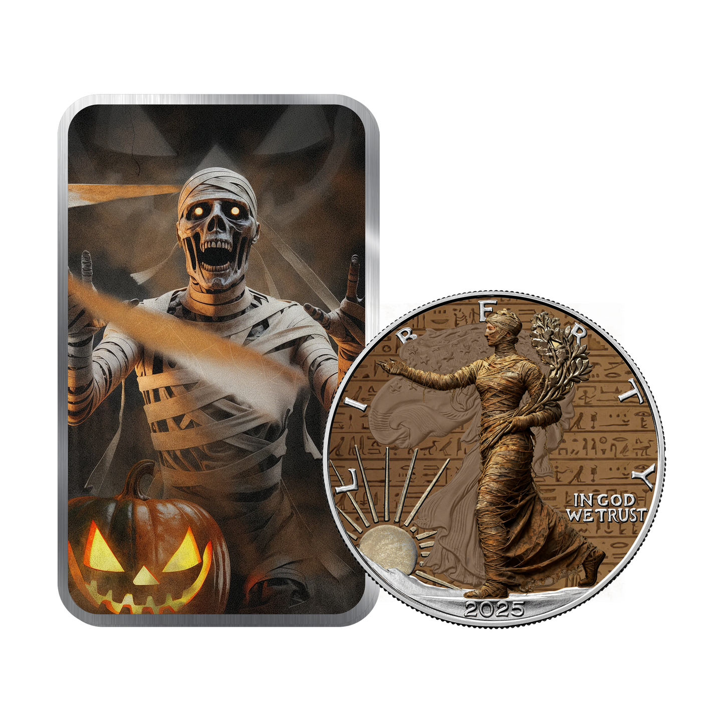 2025 Halloween Series - Silver Eagle & Bar Set - Mummy Edition