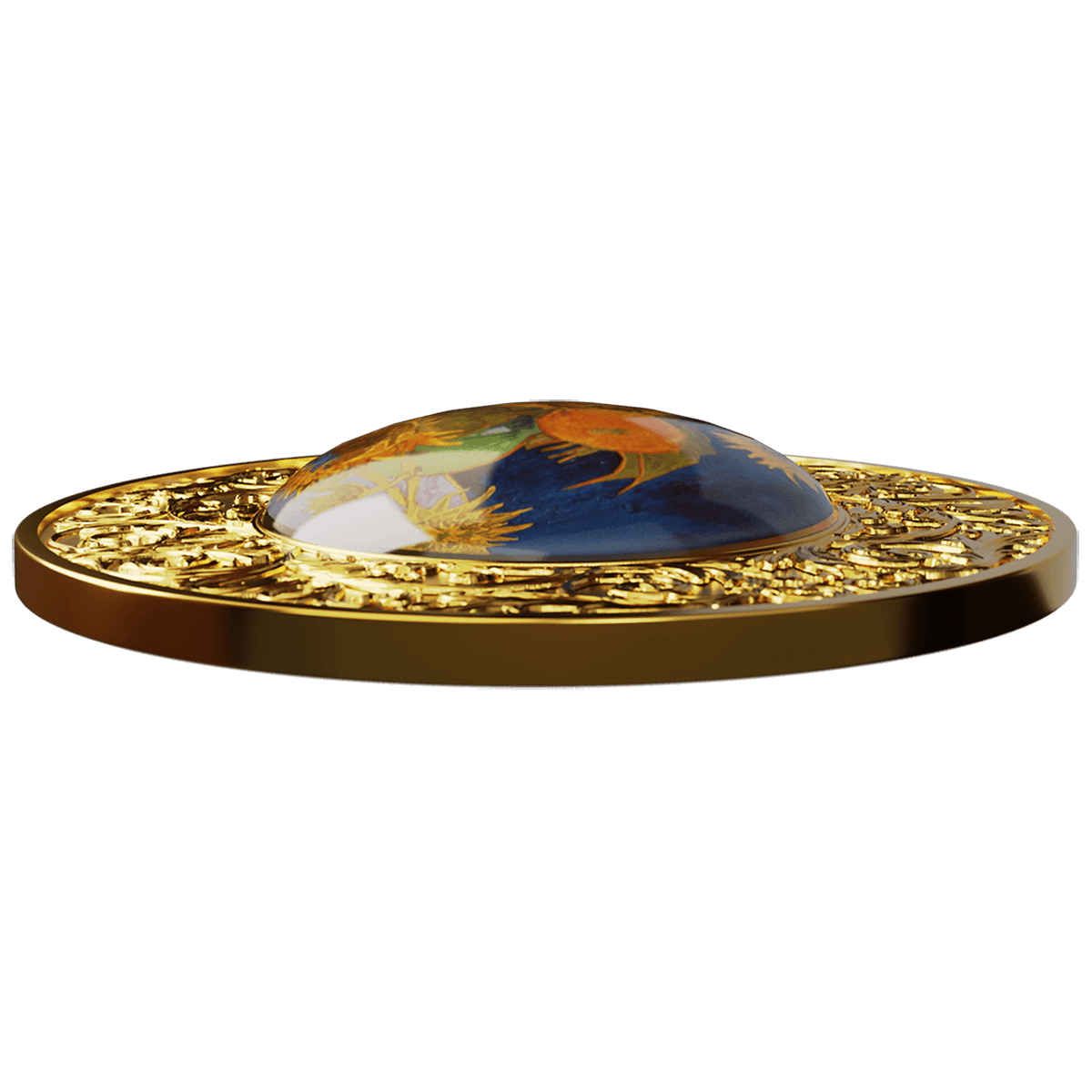 2025 Cameroon Flowers in Painting - Van Gogh Sunflowers 17.5g Silver Coin