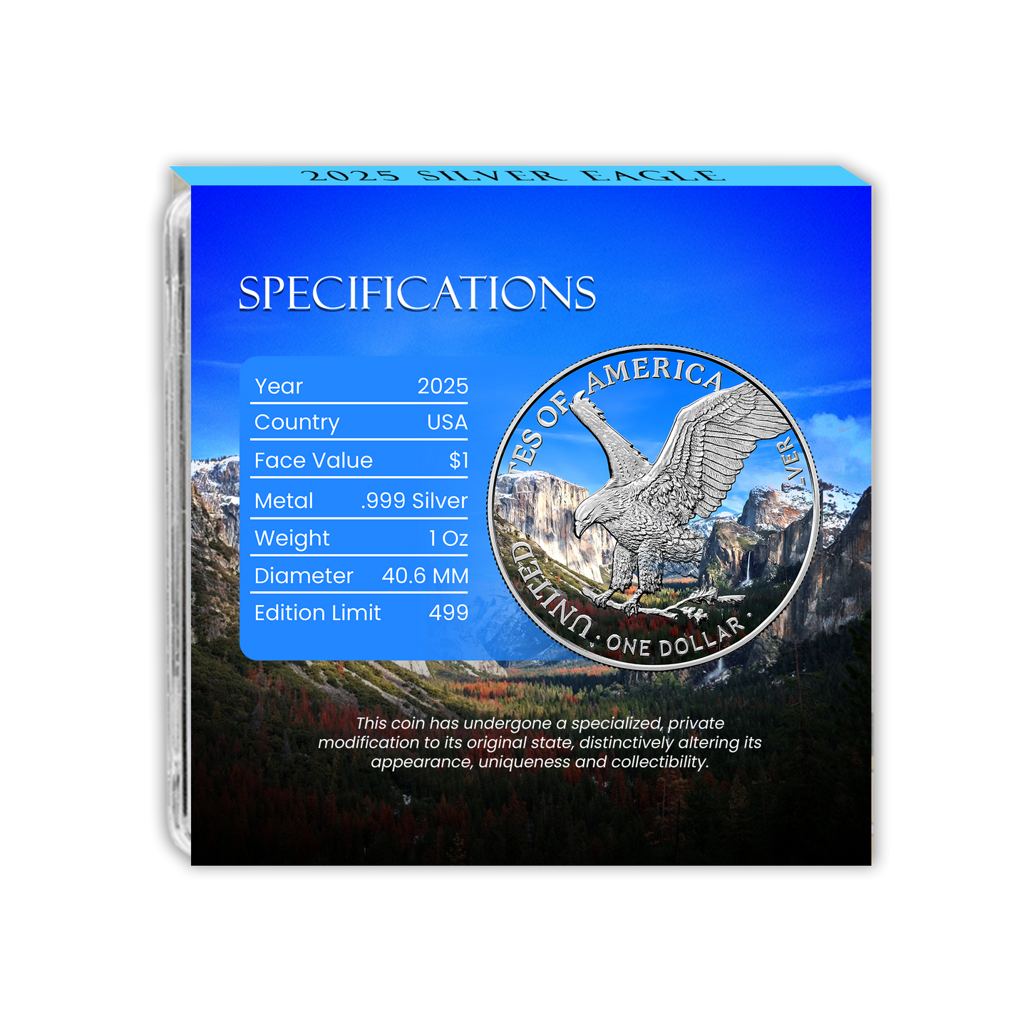 2025 Silver Eagle – Yosemite - National Parks Series