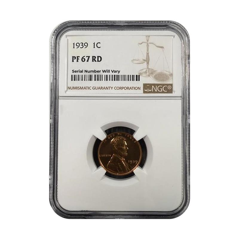 1939 Lincoln Cent NGC PF67RD - CoinsTV