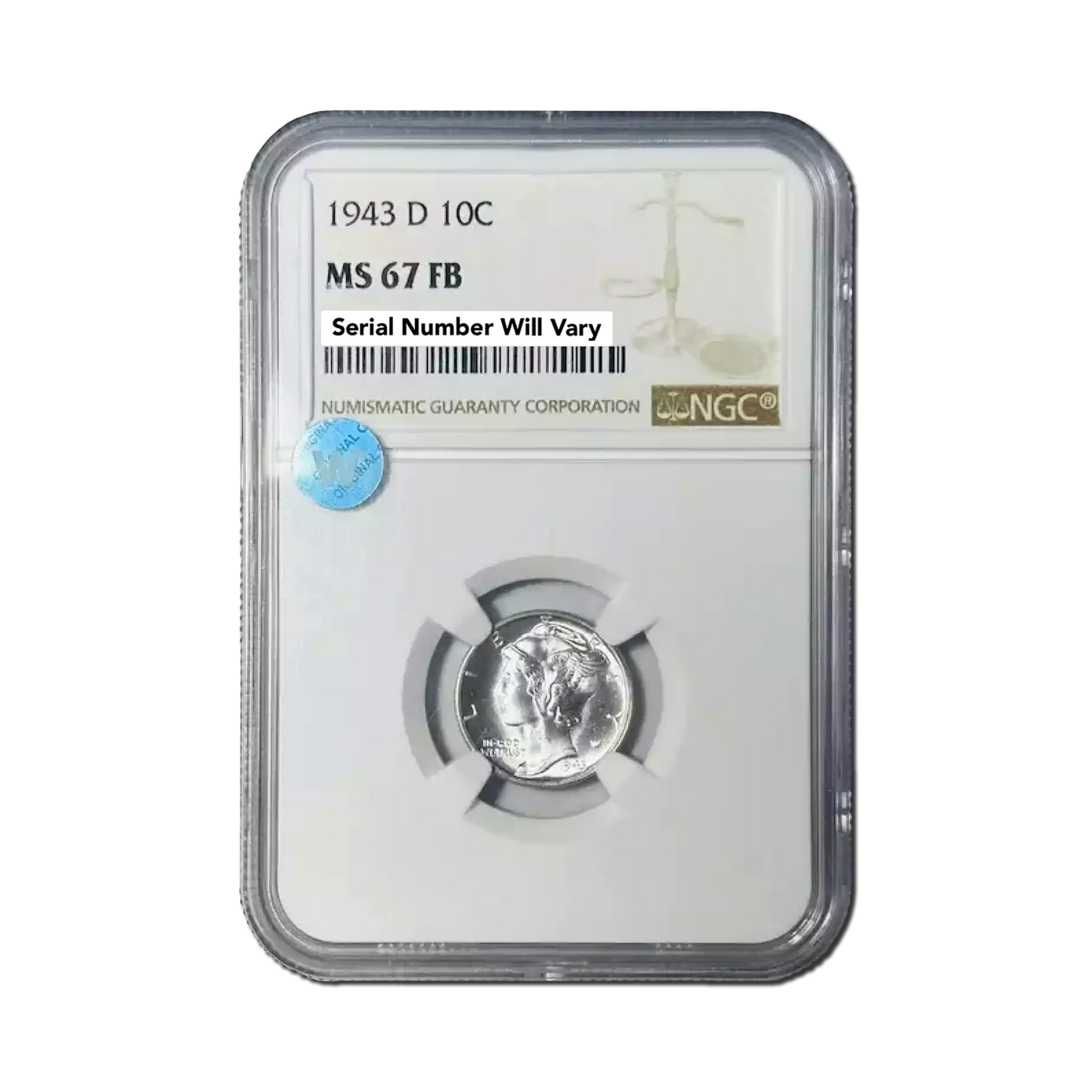 1943 D Mercury Dime - NGC MS67 FB Sight White - CoinsTV