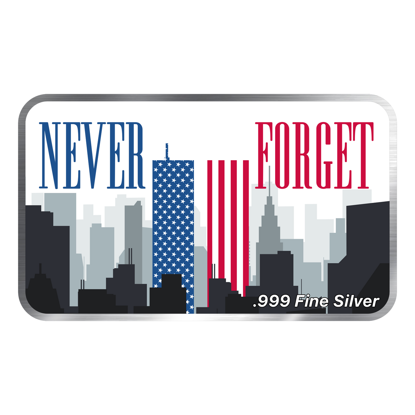 2024 Chromatics Never Forget Silver Eagle & Bar 9/11 Set - CoinsTV