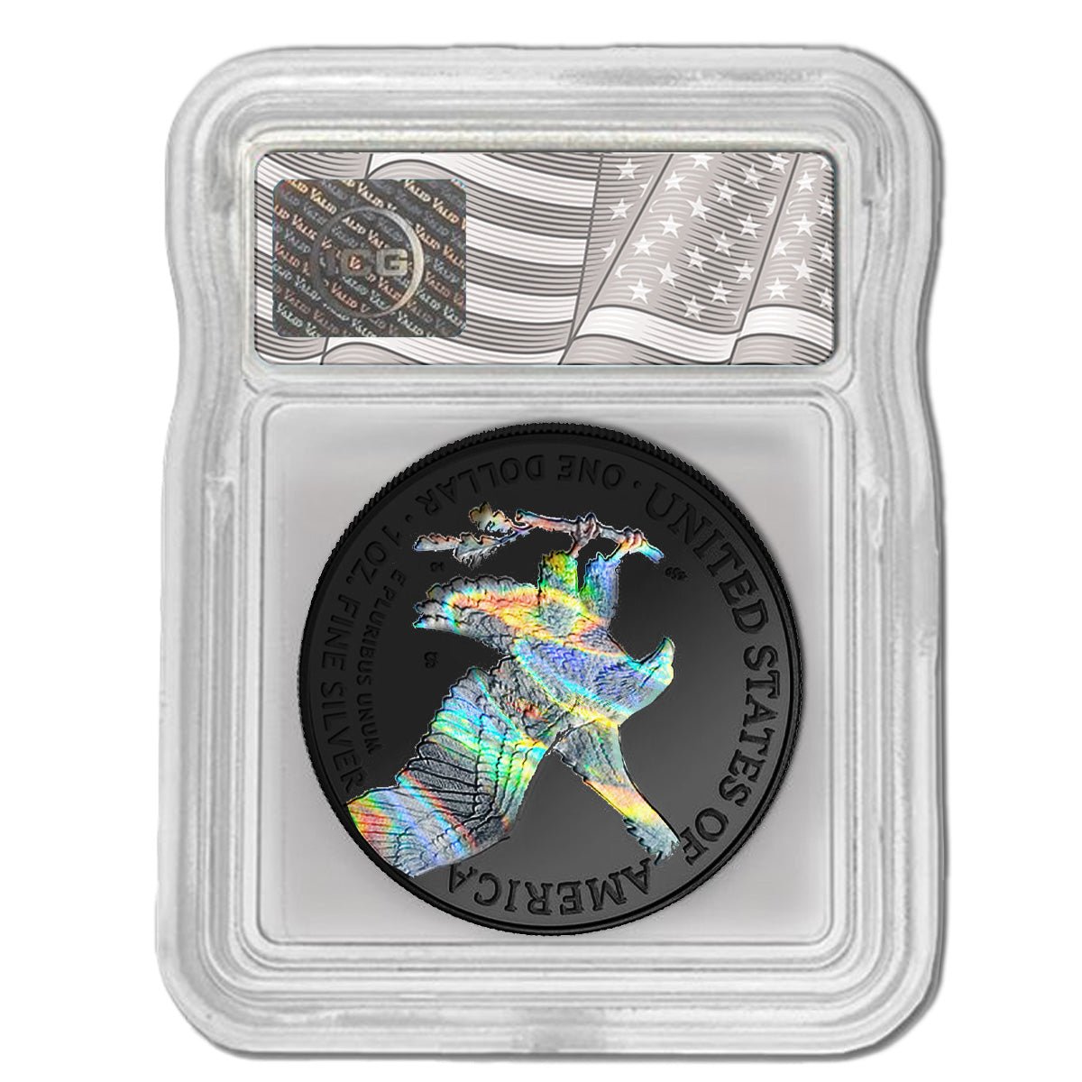 2024 Black Ruthenium Silver Eagle - ICG GEM BU - CoinsTV