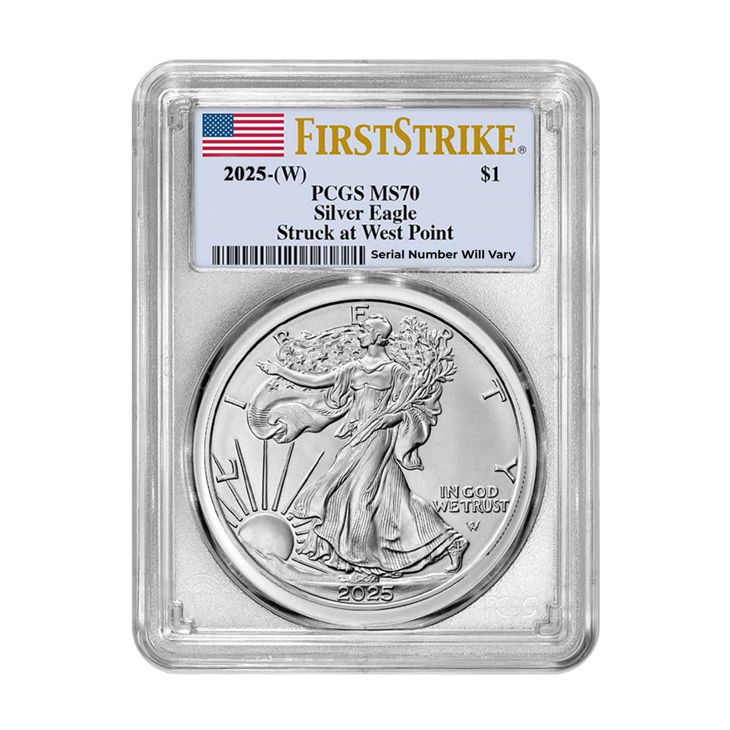 2025 Silver Eagle - PCGS MS70 First Strike - CoinsTV