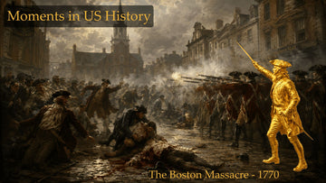 Boston Massacre Shaped 1/1000 oz Gold Medal in Card