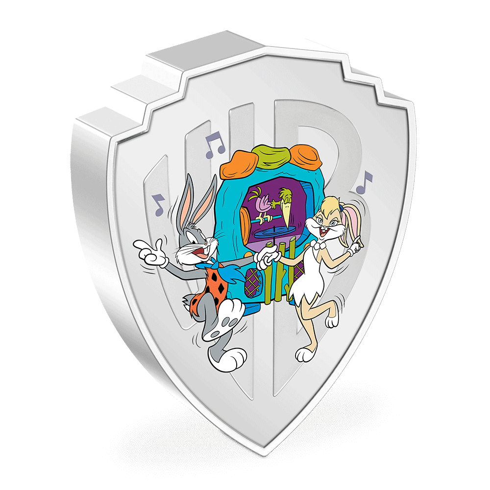 2023 Warner Bros. 100 - Looney Tunes Mashup - 4. Flintstones 2 oz silver