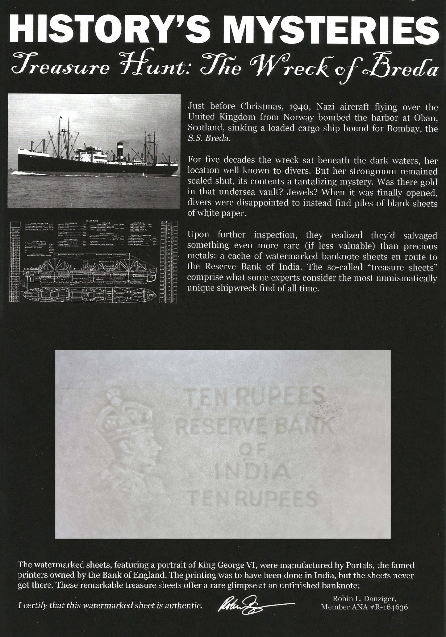 History’s Mysteries: Treasure Hunt: Wreck of the Breda (album) - CoinsTV
