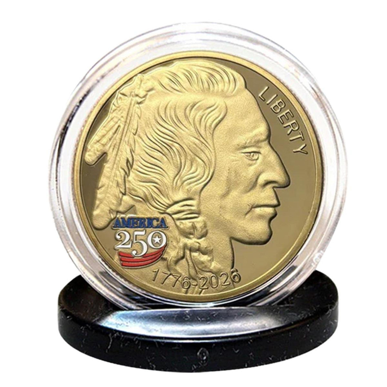 America 250th anniversary Buffalo Nickel Round - CoinsTV