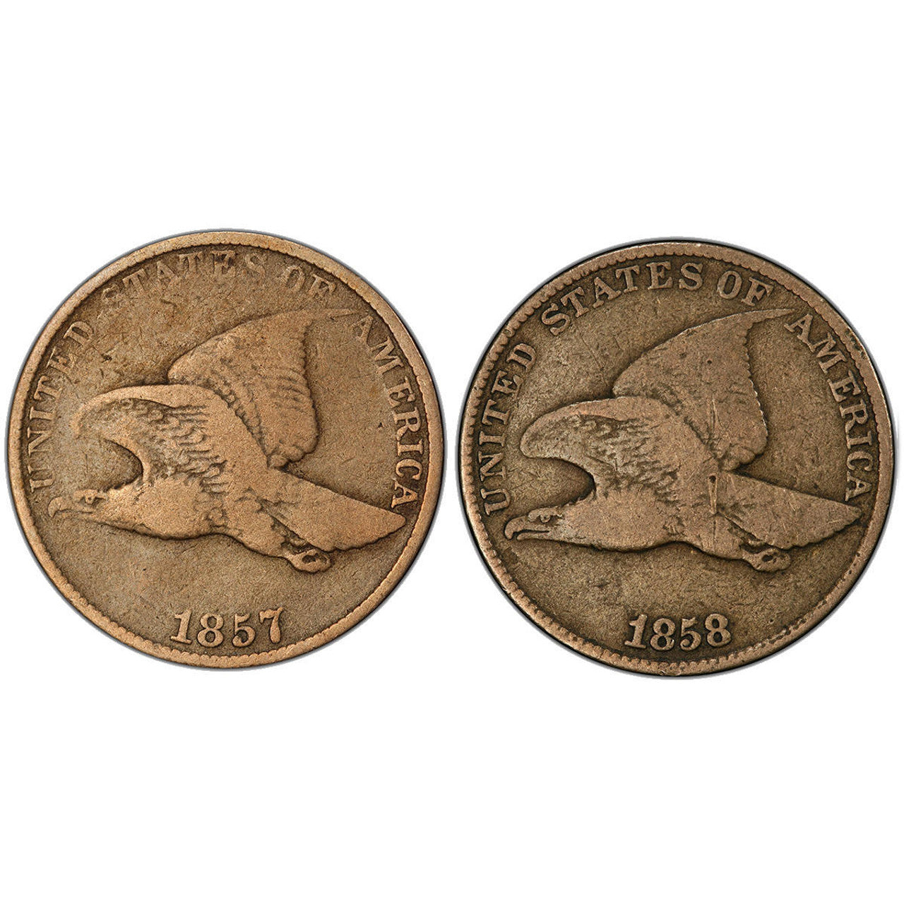 1857 & 1858 Flying Eagle 2pc Collection - CoinsTV