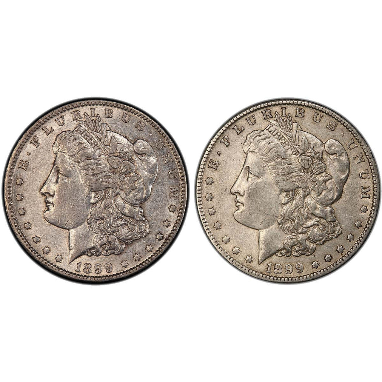 1899-O "Micro O" & "Regular O" Morgan Dollar 2 pc Set