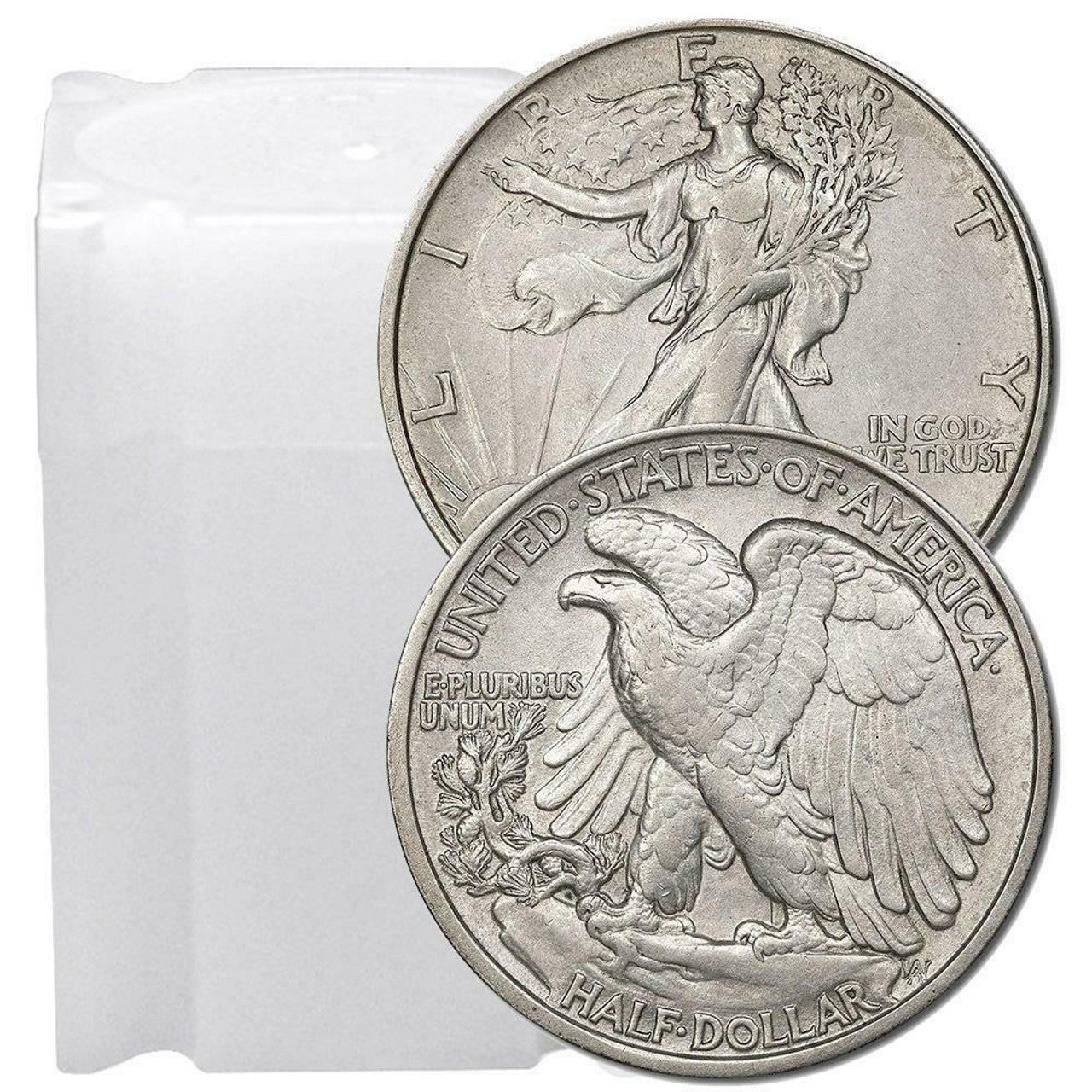 1916-1947 Walking Liberty Silver Half Dollar AU - Roll of 20 - CoinsTV