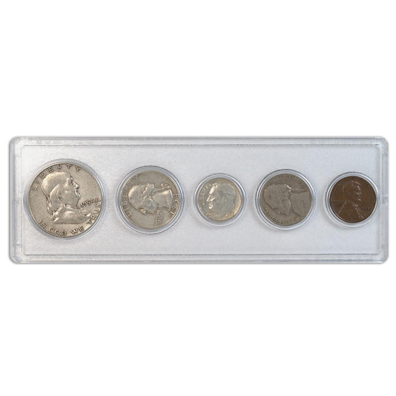 1954 Birth Year Set 5 Coins - Collectible Coin Sets - VF-XF - CoinsTV