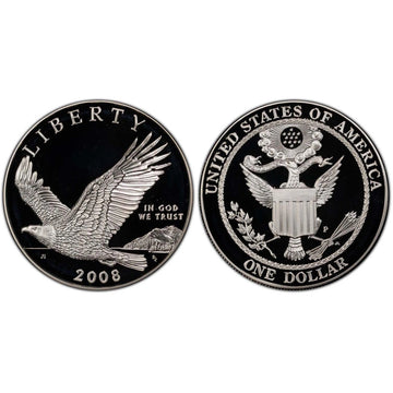 2008-P Bald Eagle Commemorative Silver Dollar – GEM Proof