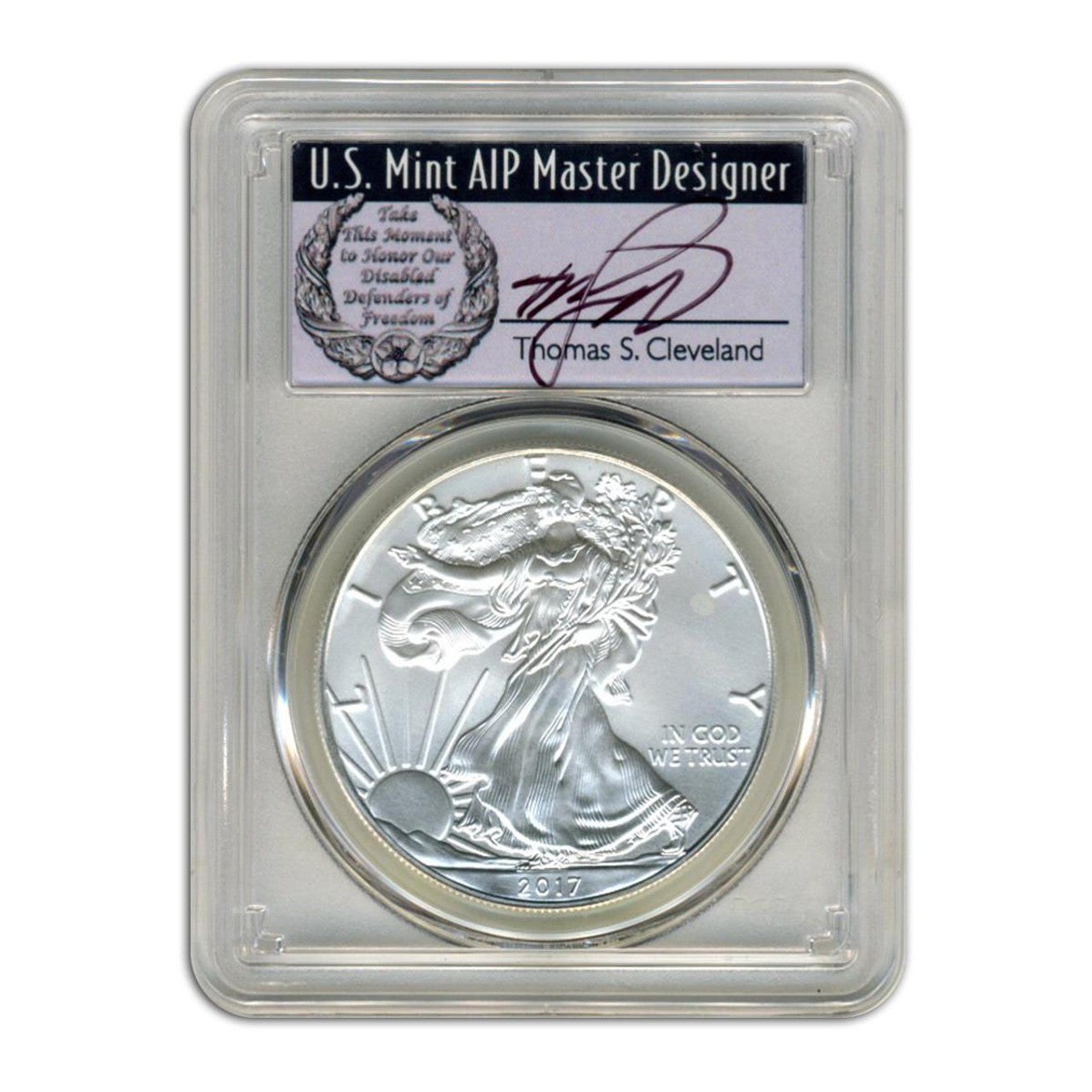 2017(P) Silver Eagle - First Day of Issue - PCGS MS70 Cleveland Signature