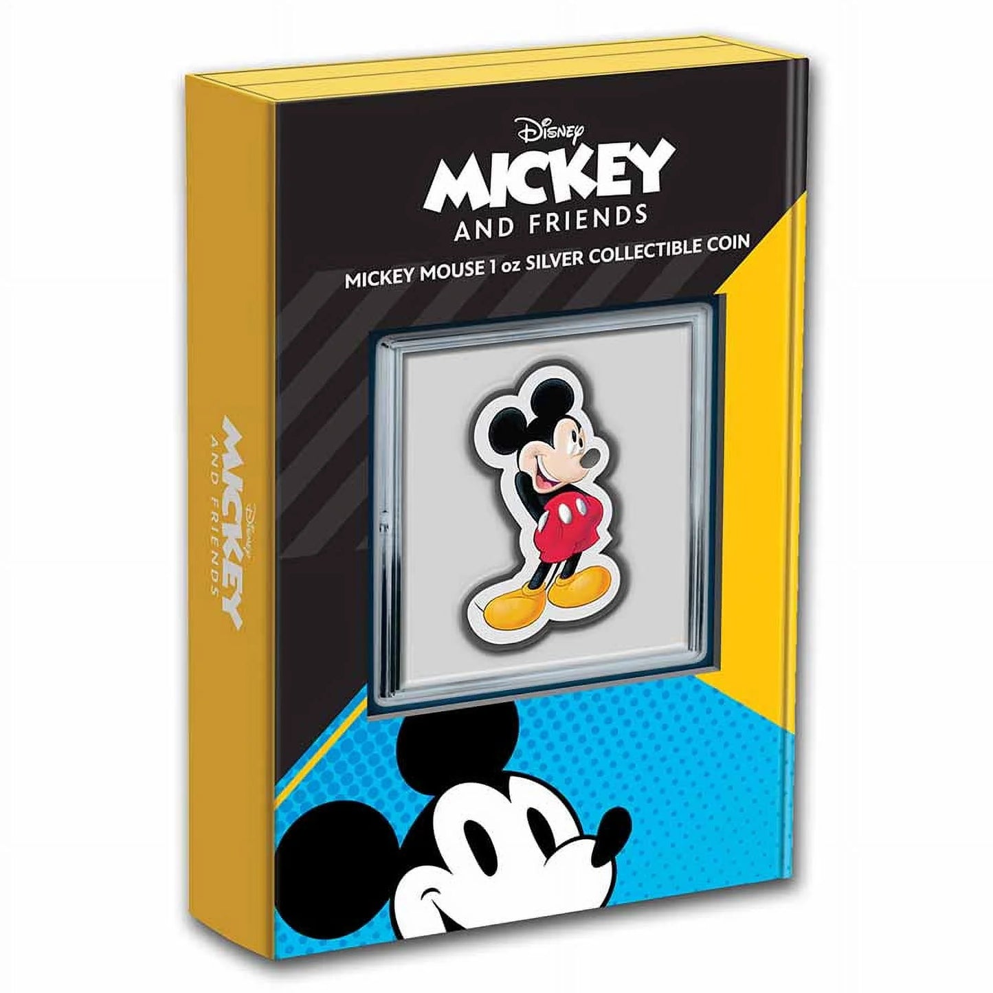 2021 Disney Mickey Mouse Shaped 1oz Silver