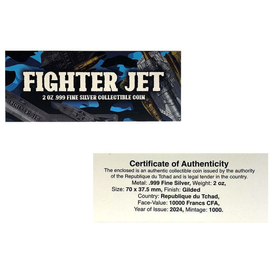 2024 Chad Fighter Jet Shaped Black & Gold