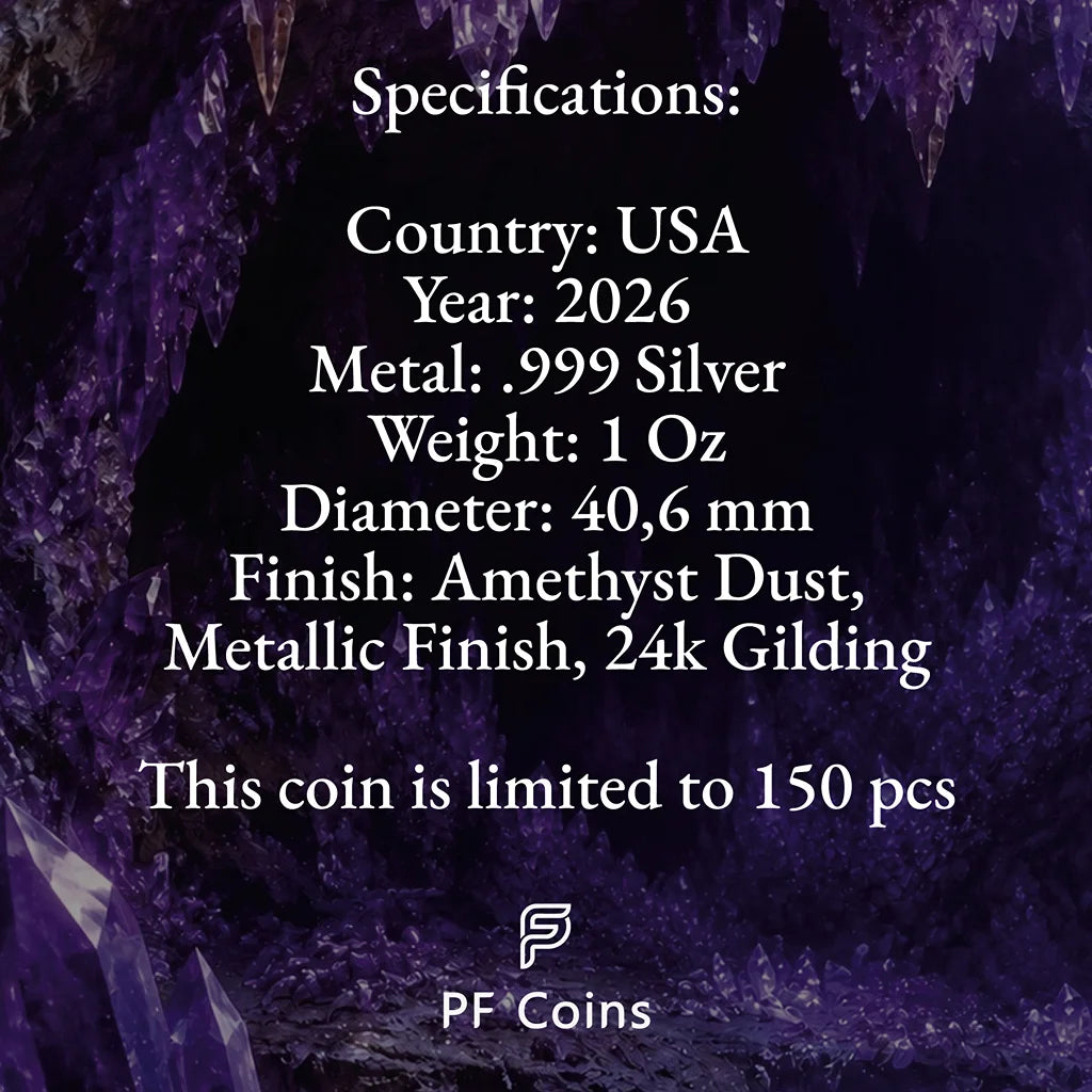 2026 U.S. Eagle Royal Amethyst Edition 1 oz Silver Coin