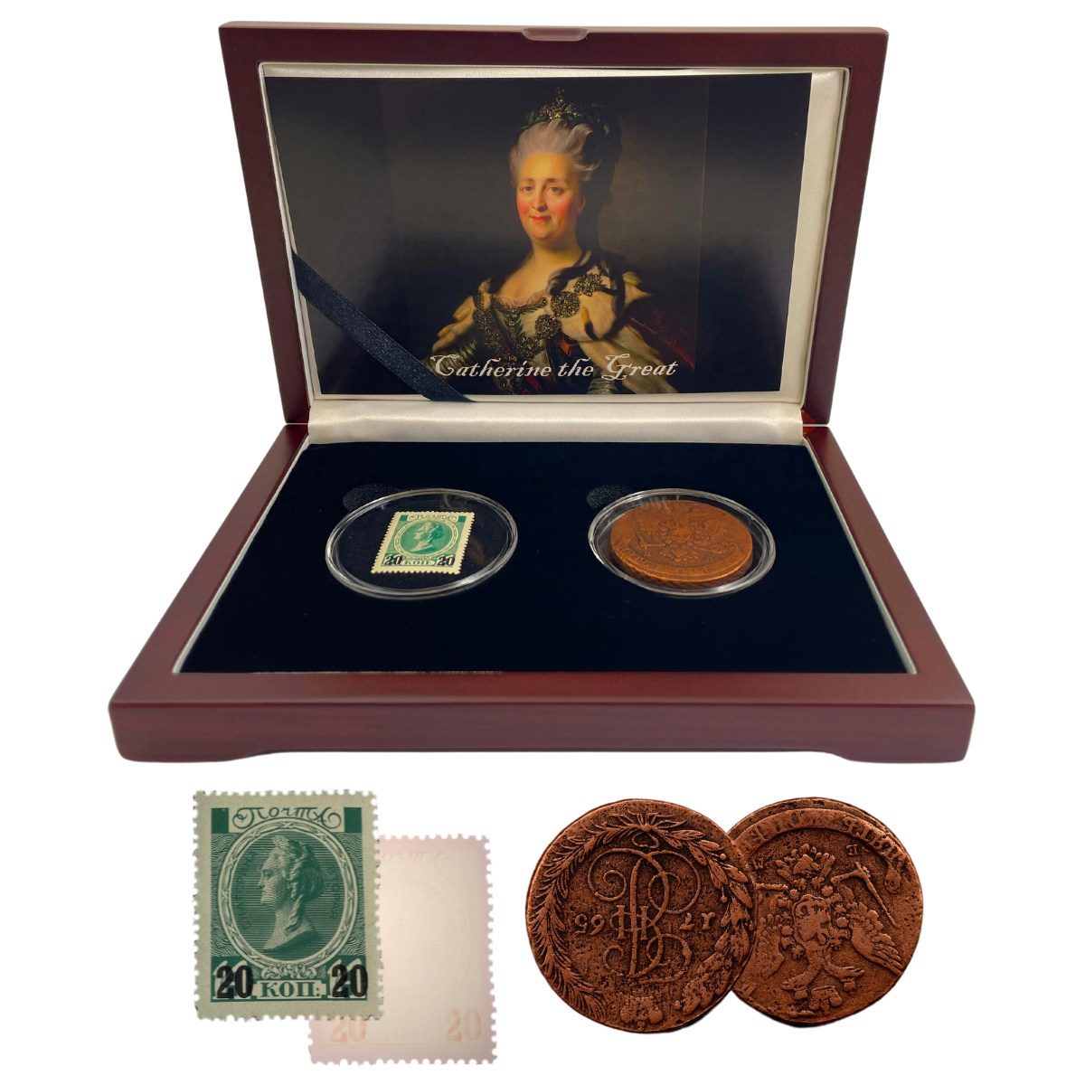 Catherine the Great (Coin and Stamp Box) - CoinsTV