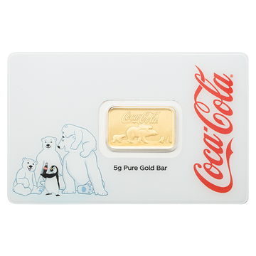 Coca-Cola® Holiday Polar Bears - 5 gram Gold Bar