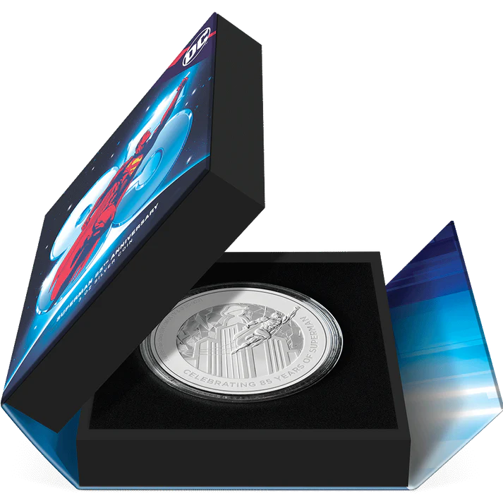 2023 Warner - NZM Superman 85th Anniversary 3oz Silver Coin - CoinsTV