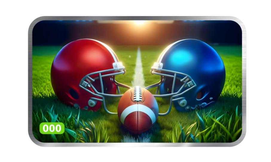 Chromatics American Football 1 oz Silver Bar - CoinsTV