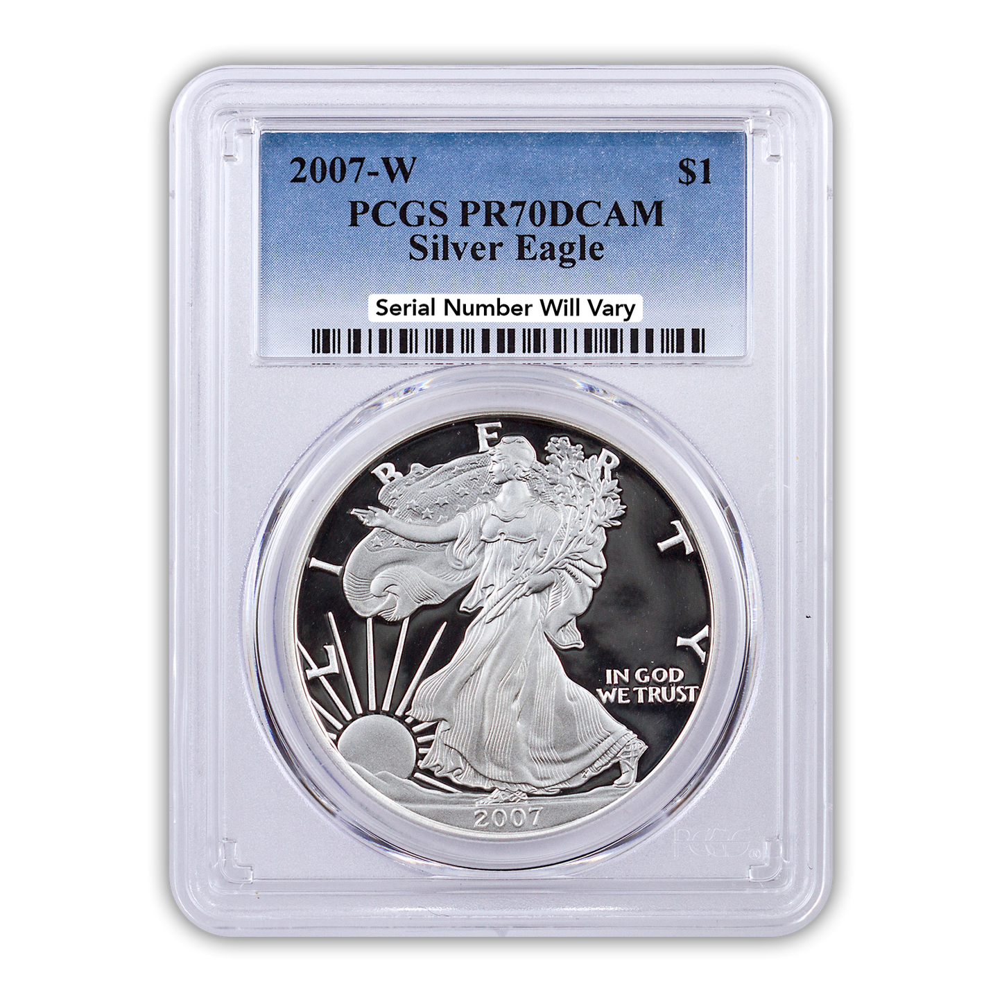 2007 Silver Eagle - Proof - PCGS PR70 - CoinsTV