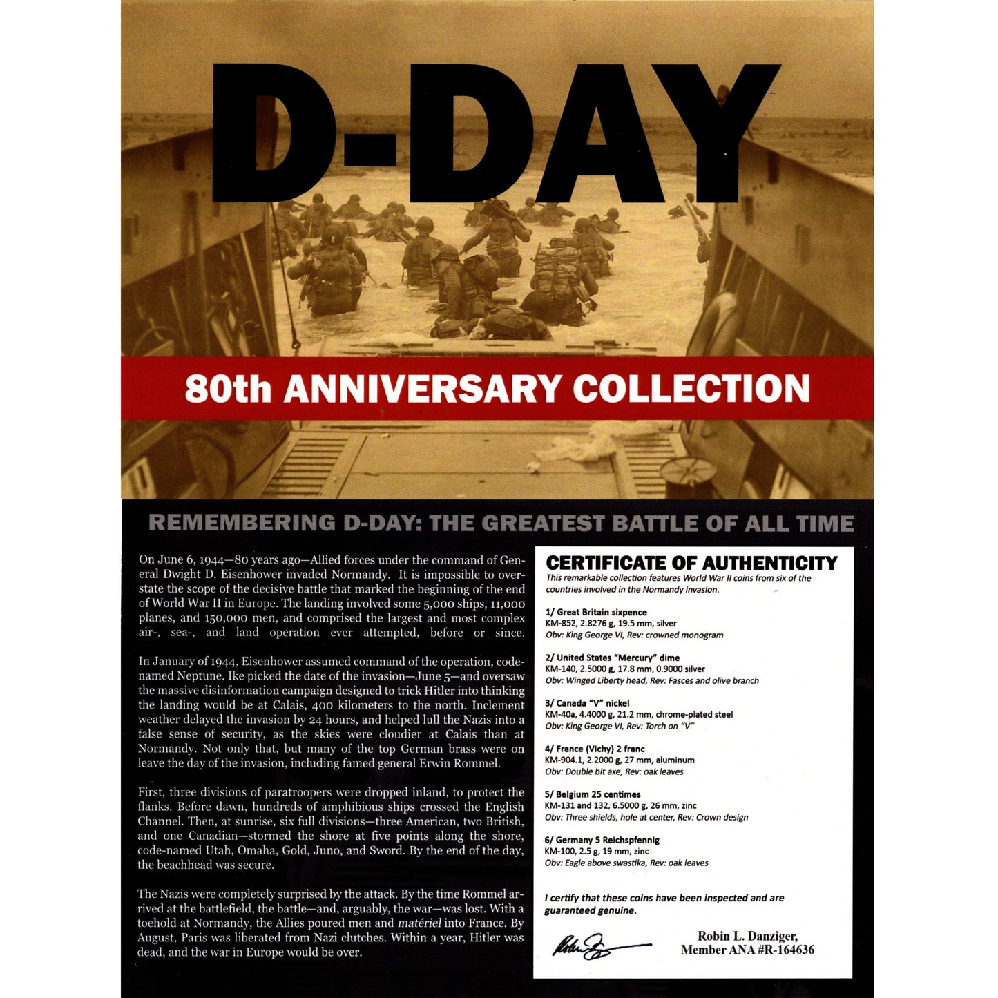 D-Day: 80th Anniversary Collection (Six-Coin Box) - CoinsTV