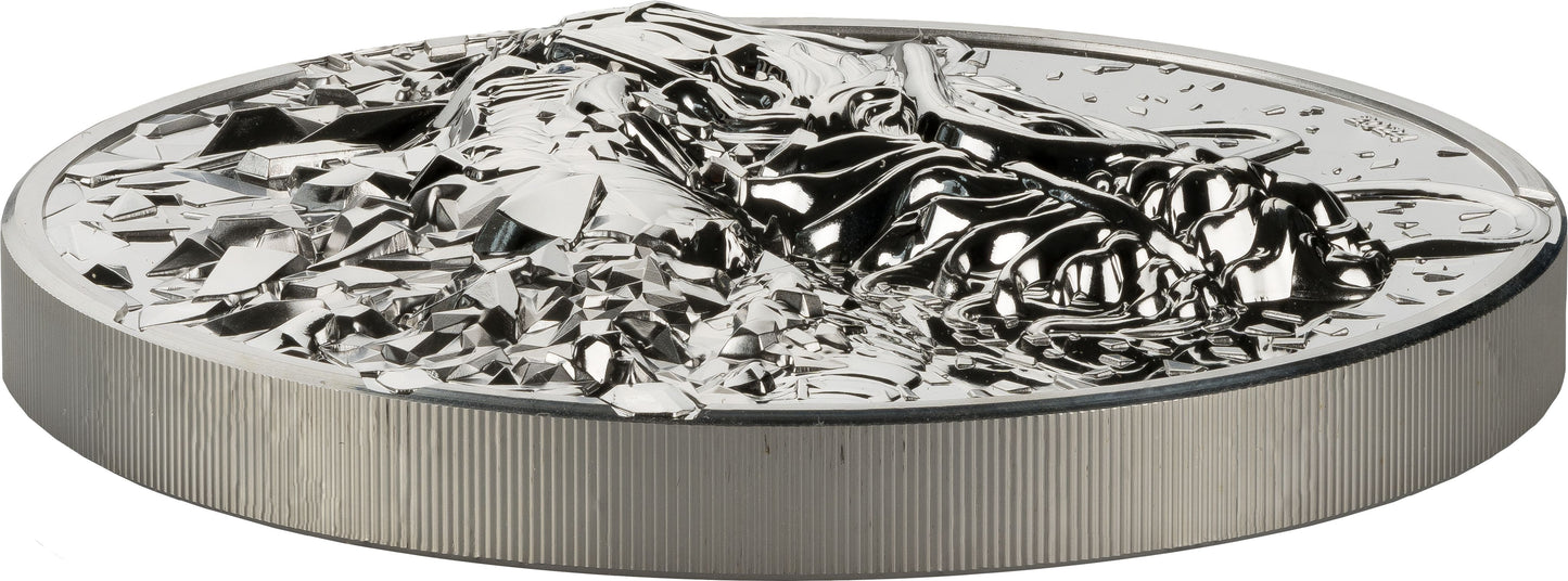 2024 Mongolia Silver Burst Dragon 500g Silver Coin