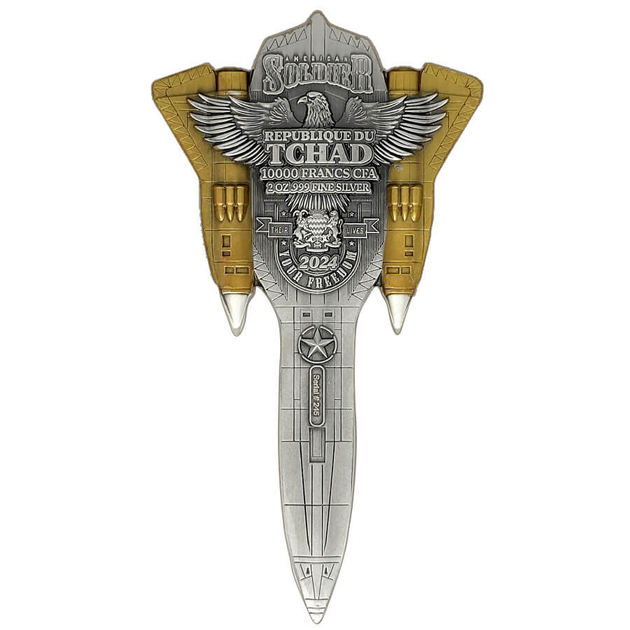 2024 Chad Fighter Jet Shaped Black & Gold