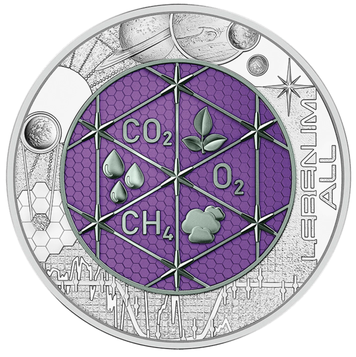 2022 Austria Extraterrestrial Life 0.26 OZ Silver & Niobium Coin NGC MS 70 Galaxy Label - CoinsTV