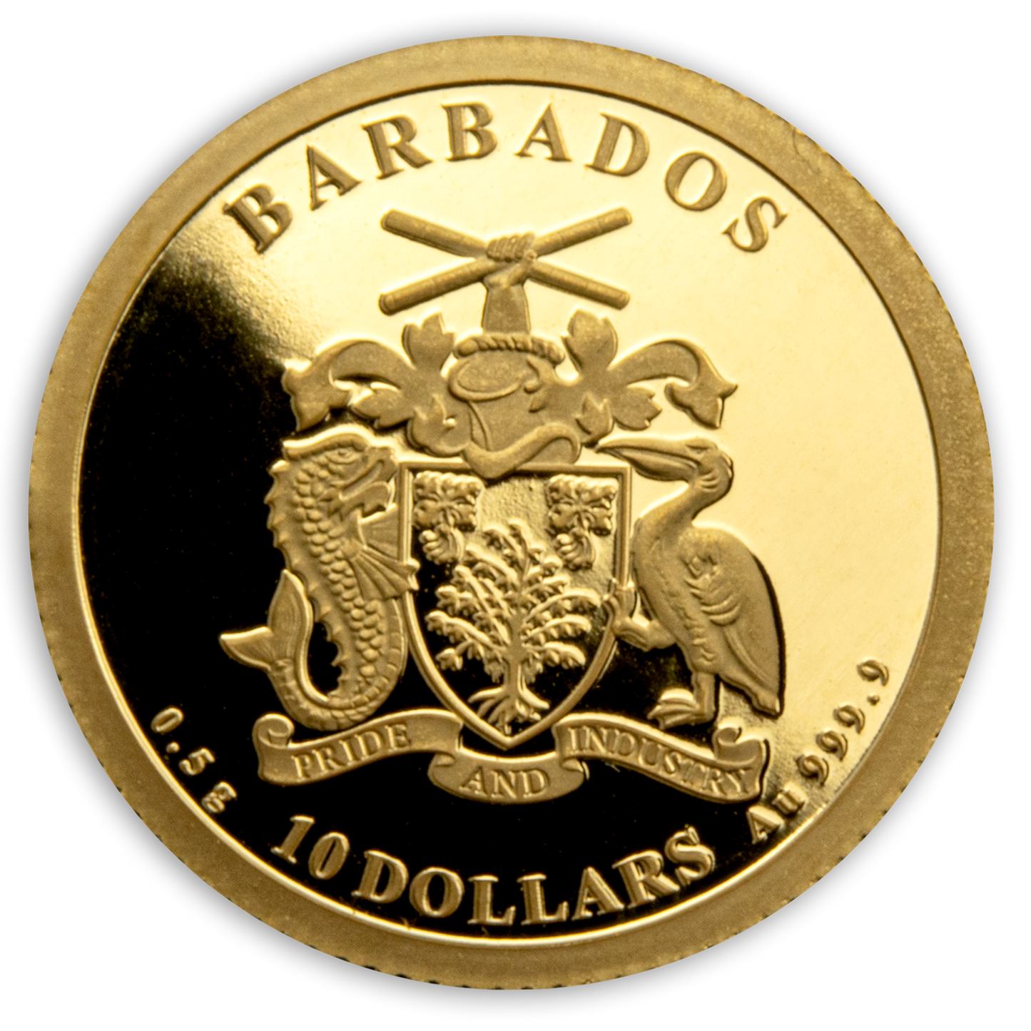 2025 Barbados Mount Rushmore 100th Ann. 0.5g Gold Coin - CoinsTV