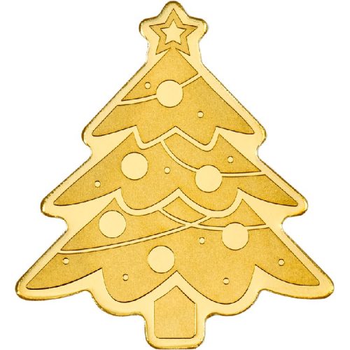 Palau Golden Highlights Christmas Tree 0.5 Gram Gold .9999 - CoinsTV