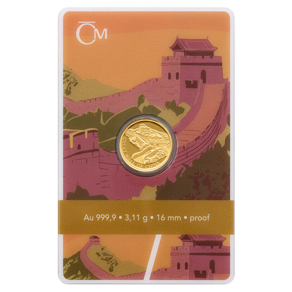 2025 Niue Great Wall of China Proof 1/10 oz Gold Coin in Card