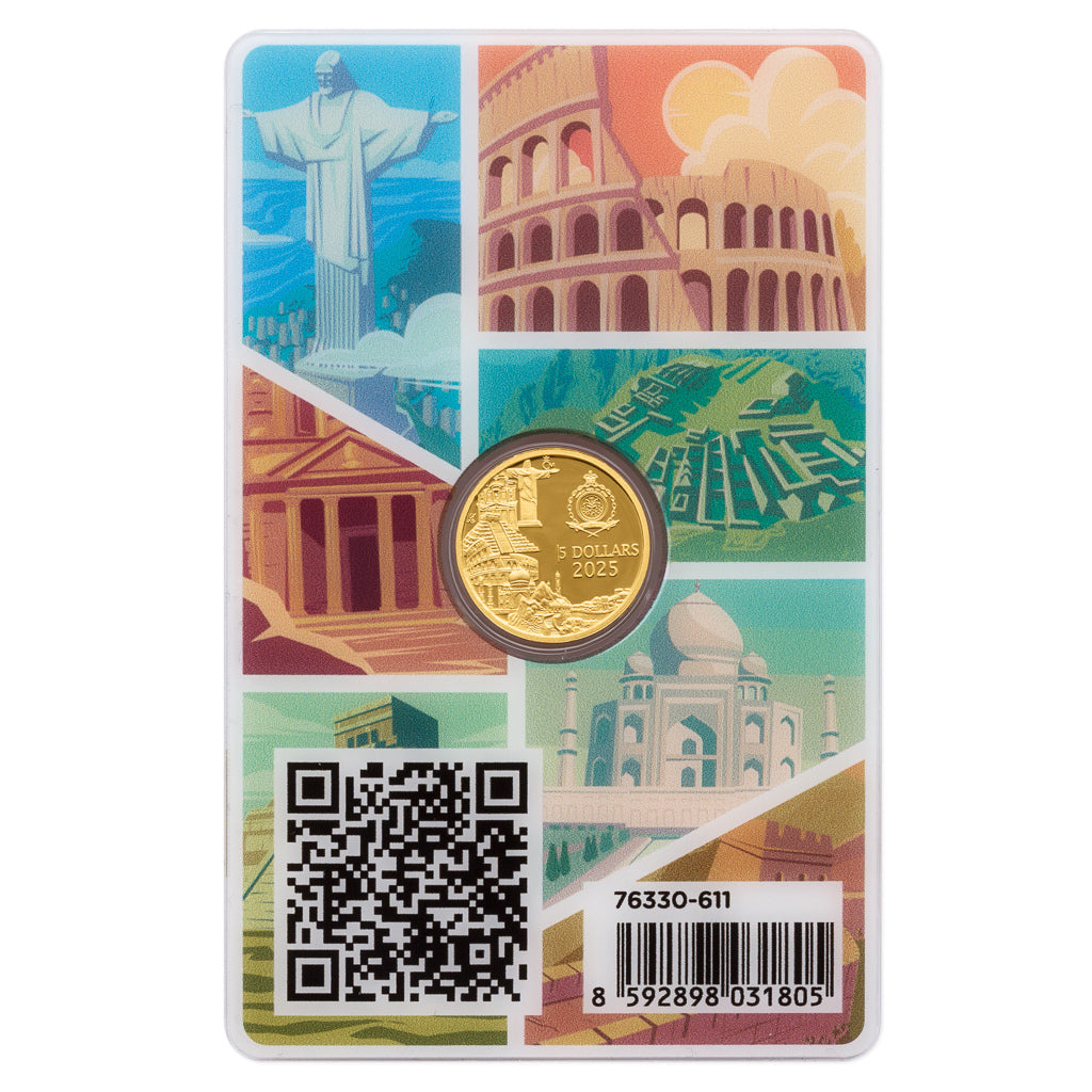 2025 Niue Great Wall of China Proof 1/10 oz Gold Coin in Card
