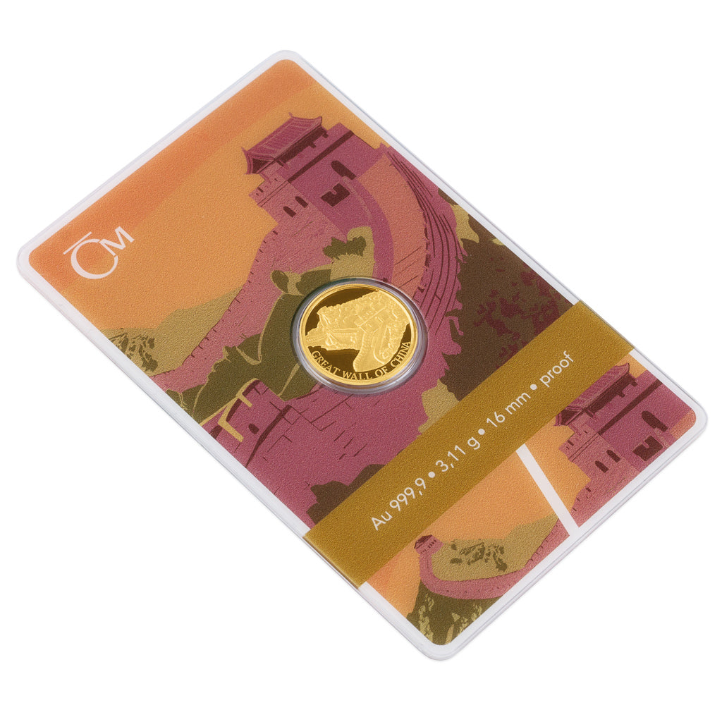 2025 Niue Great Wall of China Proof 1/10 oz Gold Coin in Card