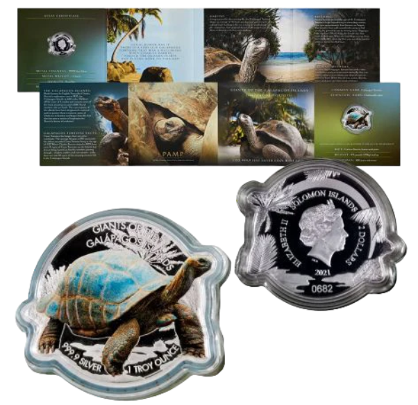 2021 Giants of The Galapagos Tortoise 1 oz Silver